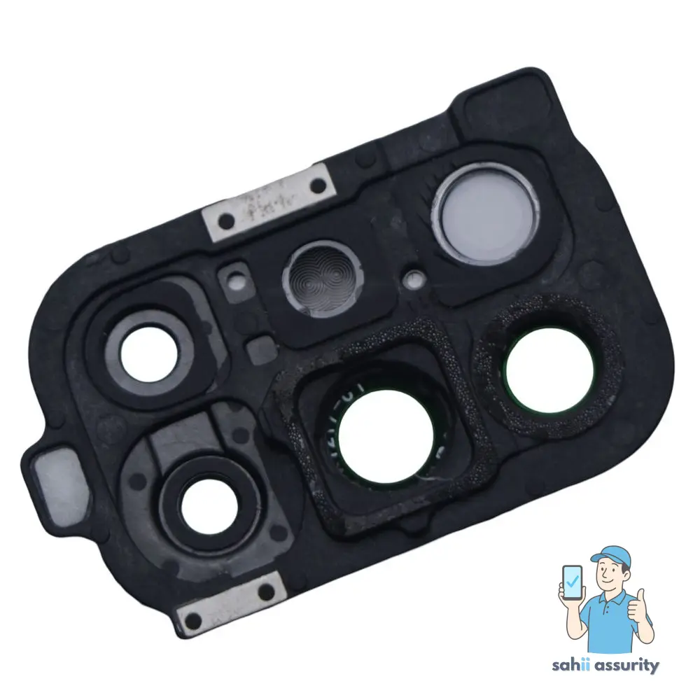 Camera Lens Glass with Frame for OnePlus 9R 5G Black thumbnail